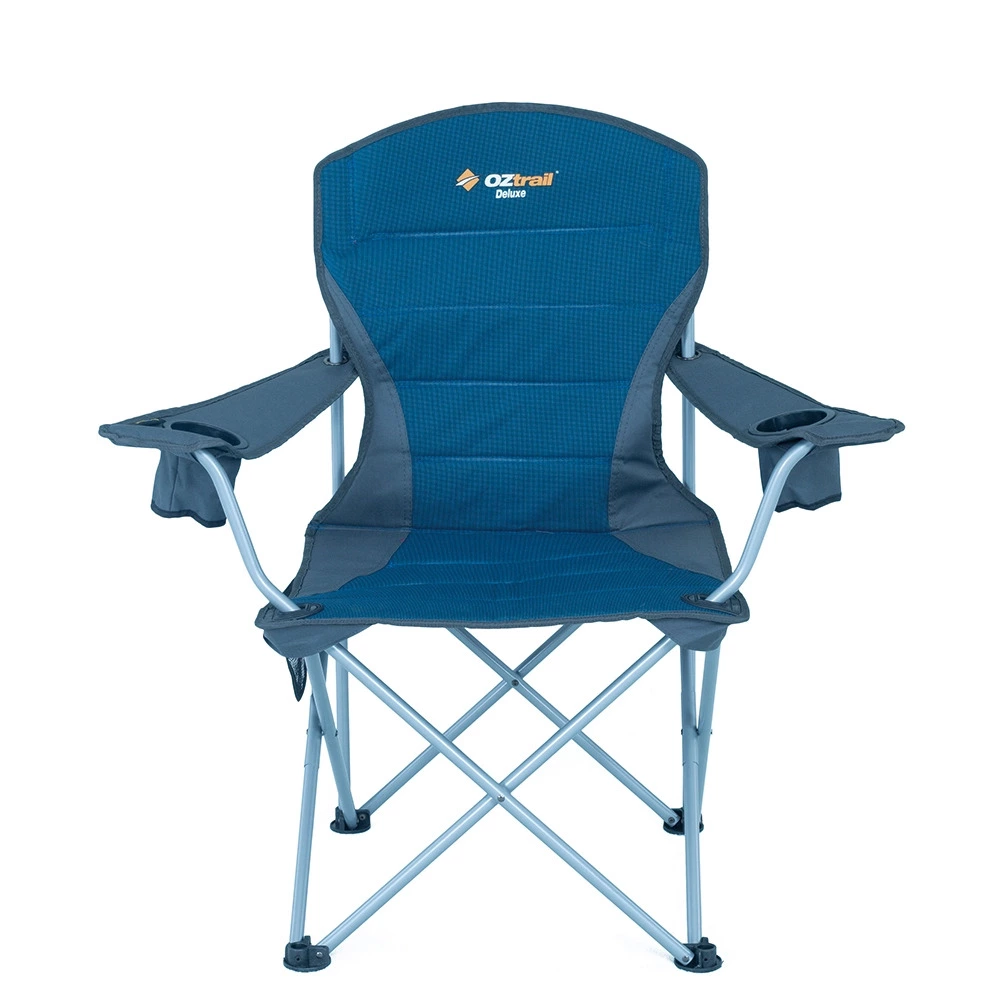 Oztrail Deluxe Arm Chair Blue 4 Oztrail Deluxe Arm Chair Blue - Image 2