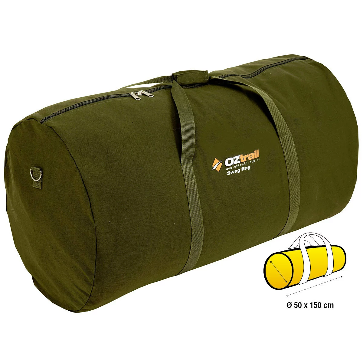 OZtrail Canvas Swag Bag Double 3 OZtrail Canvas Swag Bag Double