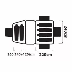 OZtrail Skygazer 6XV Dome Tent -Tentory Store DTC 6XV F 3