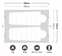 Oztrail Tasman 2p Dome Tent -Tentory Store DTM2P C 3
