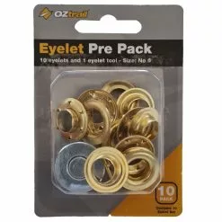 Oztrail Eyelet Tool And 10 Eyelets Set - Size #6 -Tentory Store X07 2