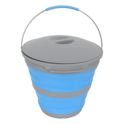 Oztrail Popup Bucket With Lid 10L Blue